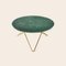 Tavolino da caffè O in marmo indio verde e ottone di Ox Denmarq, Immagine 2
