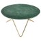 Green Indio Marble and Brass O Coffee Table by Ox Denmarq 1