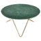 Green Indio Marble and Brass O Coffee Table by Ox Denmarq, Image 1