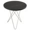 Mini Black Slate and Steel Tall O Side Table by Ox Denmarq 1