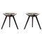 Brown Oak Stools from by Lassen, Set of 2, Image 1