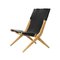 Oak and Black Natural Oiled Leather Saxe Chair from by Lassen, Image 2