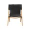 Oak and Black Natural Oiled Leather Saxe Chair from by Lassen 3