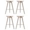 Oak and Stainless Steel Bar Stools from by Lassen, Set of 4, Image 1