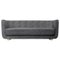 Anthracite Sheepskin and Natural Oak Vilhelm Sofa from by Lassen 1