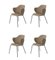 Sand Remix Lassen Chairs from by Lassen, Set of 4 2