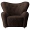 Espresso Sheepskin The Tired Man Lounge Chair from by Lassen 1