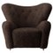 Espresso Sheepskin The Tired Man Lounge Chair from by Lassen, Image 1