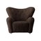 Espresso Sheepskin The Tired Man Lounge Chair from by Lassen, Image 2