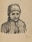 The Portrait of a Farmer Woman, Original Drawing, Early 20th-Century 1