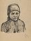 The Portrait of a Farmer Woman, Original Drawing, Early 20th-Century, Image 1