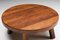 Mid-Century Modern Belgian Round Rustic Wabi Sabi Round Coffee Table, 1950s, Image 5
