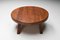 Mid-Century Modern Belgian Round Rustic Wabi Sabi Round Coffee Table, 1950s 8