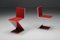 Niederländischer Rot Lack Zig Zag Stuhl von Gerrit Thomas Rietveld für Cassina 3