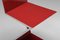 Niederländischer Rot Lack Zig Zag Stuhl von Gerrit Thomas Rietveld für Cassina 9