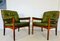 Vintage Mid-Century Swedish Lounge Chairs in Olive Green Leather by Gote Mobler 2