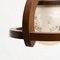 Vintage French Pendant in Wood and White Glass, 1960 7