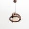 Vintage French Pendant in Wood and White Glass, 1960 11