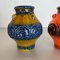German Fat Lava Op Art Pottery Vase from Jasba Ceramics, Set of 2 4