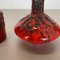 Jarrón alemán Studio Pottery Objects de cerámica roja y negra de Otto Keramik, 1970. Juego de 3, Imagen 12