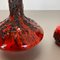 Jarrón alemán Studio Pottery Objects de cerámica roja y negra de Otto Keramik, 1970. Juego de 3, Imagen 10