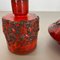 German Studio Pottery Vase Objects in Red Black Ceramic from Otto Keramik, 1970, Set of 3, Image 7