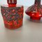 German Studio Pottery Vase Objects in Red Black Ceramic from Otto Keramik, 1970, Set of 3 18