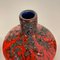 Jarrón alemán Studio Pottery Objects de cerámica roja y negra de Otto Keramik, 1970. Juego de 3, Imagen 13