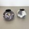 German Abstract Fat Lava Pottery Vases from Ruscha, 1970s, Set of 2 2