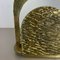 Hollywood Regency Italian Brutalist Magazine Holder Stand in Solid Brass, 1970s, Image 8