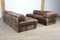 Dark Brown Patchwork DS-88 Modular Sofa from de Sede, Switzerland, 1970s, Set of 4, Image 12