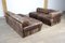 Dark Brown Patchwork DS-88 Modular Sofa from de Sede, Switzerland, 1970s, Set of 4 3