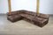 Dunkelbraunes modulares DS-88 Patchwork Sofa von de Sede, Schweiz, 1970er, 4er Set 5