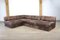 Dark Brown Patchwork DS-88 Modular Sofa from de Sede, Switzerland, 1970s, Set of 4 1