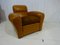 Art Deco Aniline Leather Club Chair, 1920s 1