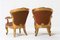 Große antike italienische Armlehnstühle aus vergoldetem Holz, 2er Set 7