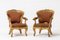 Large Antique Italian Giltwood Armchairs, Set of 2 1