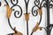 French Decorative Iron and Gilt Metal Gates, 1050s, Set of 2 5