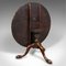 Antique English Georgian Tilt Top Table, 1750 9