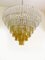Huge Clear and Amber “Triedro” Murano Glass Chandelier from Murano Glass 1