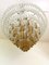 Huge Clear and Amber “Triedro” Murano Glass Chandelier from Murano Glass 2