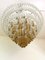 Huge Clear and Amber “Triedro” Murano Glass Chandelier from Murano Glass, Image 2