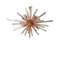 Goldrosa und transparenter Triedo Sputnik Kronleuchter von Murano Glas 2
