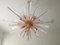 Gold Pink and Transparent Triedo Sputnik Chandelier from Murano Glass, Image 1