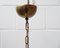 Brass & Glass Pendant Lamp, 1950s, Image 7