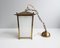 Brass & Glass Pendant Lamp, 1950s 9