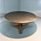Large Round Coffee Table in Beech and Steel, 1960s 11