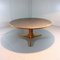 Large Round Coffee Table in Beech and Steel, 1960s 3