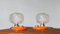 Vintage Space Age Table Lamps in Orange by Hillebrand for Hillebrand Lighting, Set of 2, Image 2