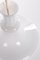 Lámpara colgante danesa blanca de vidrio opalino soplado de Michael Bang para Holmegaard, años 80, Imagen 6